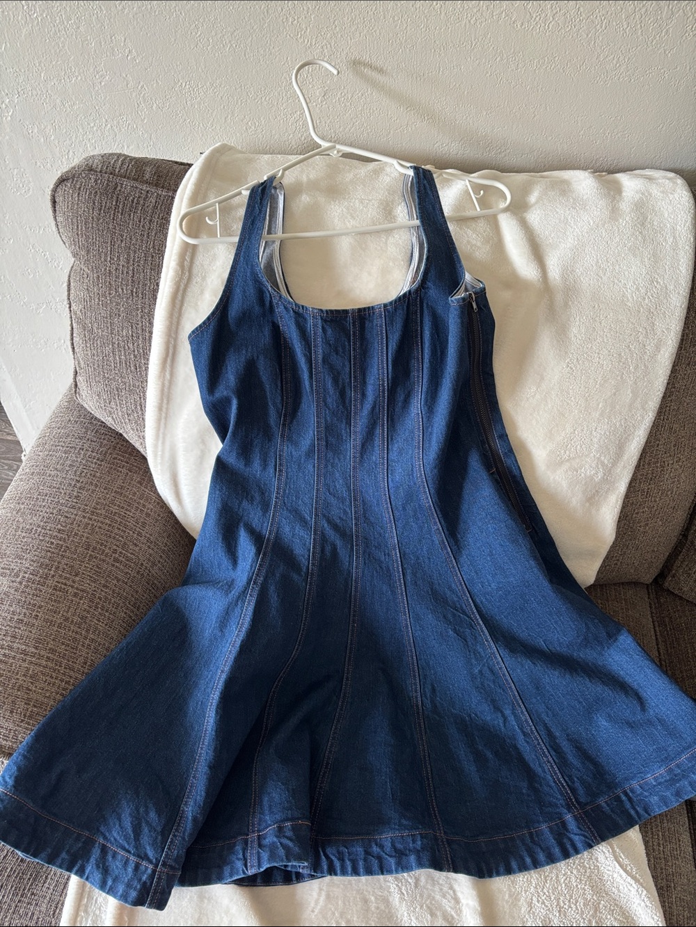 kate spade Blue Denim Dress with Contrast Stitching